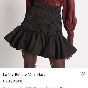 Aje La Vie Bubble Mini Skirt in black